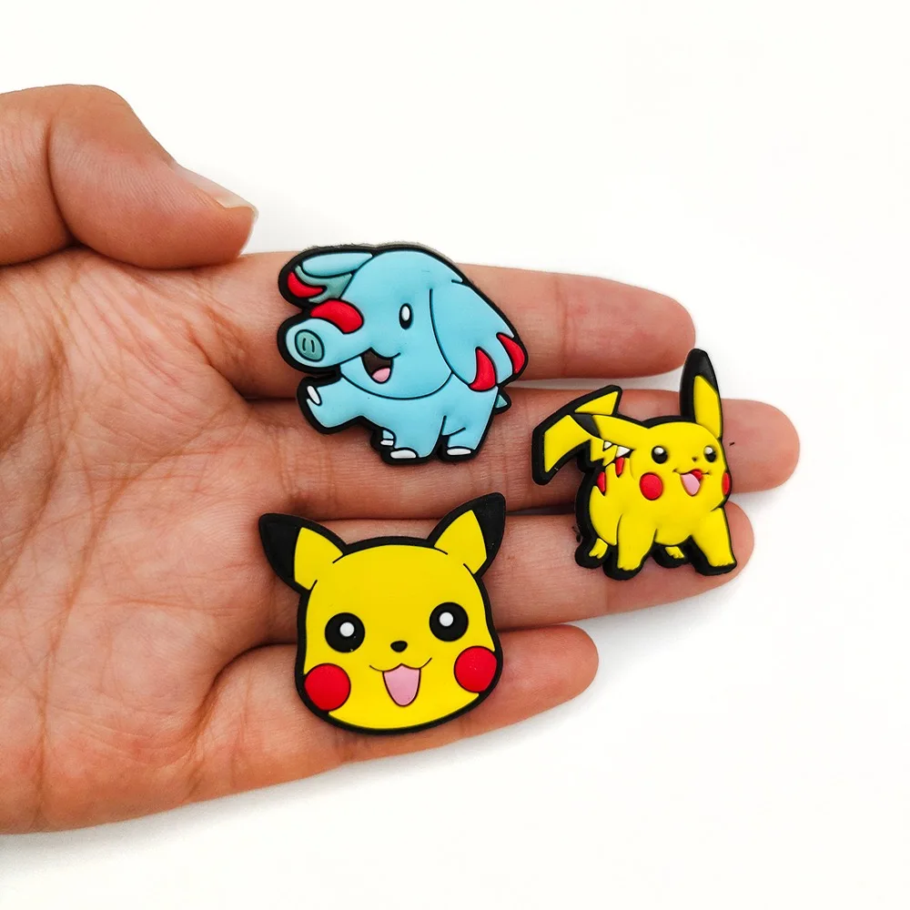 20-100Pcs Potdemiel Pokemon Series Shoe Charms For Clog Sandals,Shoe Decoration Accessories Shoe Pins Great Gift For Men Women