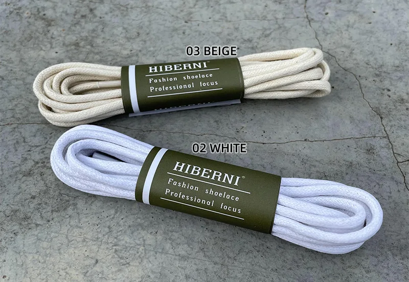 Round Pure Cotton Waxed Shoelaces 1 Pair 60/70/80/90/100/120/140/160/180cm Oxford Shoe Laces Boots Laces Waterproof Leather 12 C