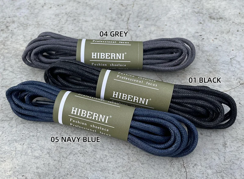 Round Pure Cotton Waxed Shoelaces 1 Pair 60/70/80/90/100/120/140/160/180cm Oxford Shoe Laces Boots Laces Waterproof Leather 12 C