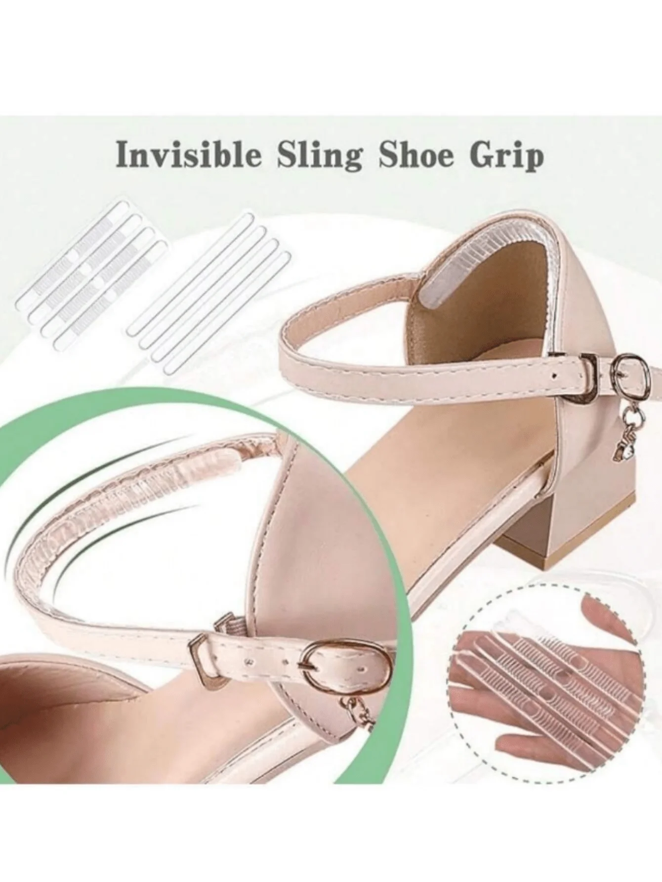 4Pcs Silicone Heel Stickers Heel Grips for Women Men Anti Slip Heel Cushions Non-Slip Inserts Pads Foot Heel Care Protector