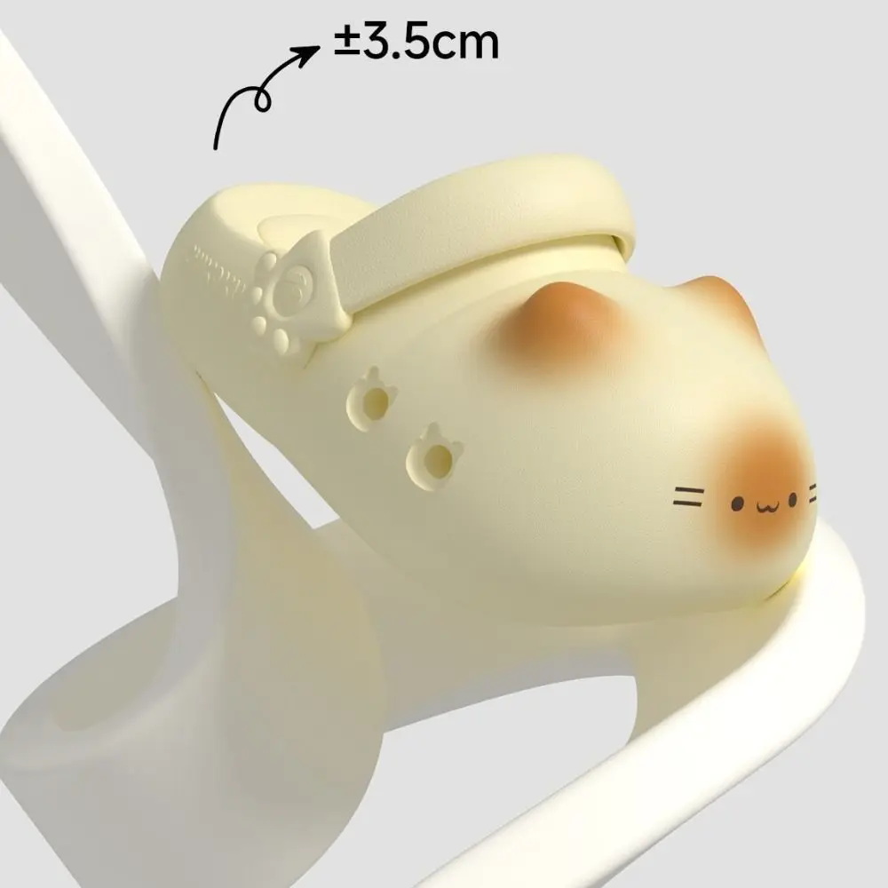 Adorable Waterproof Cat Slippers Bottom Cat Paw Anti Slip Small Cat Mules Soft Bottom Closed Toe Ladies Slippers Girl