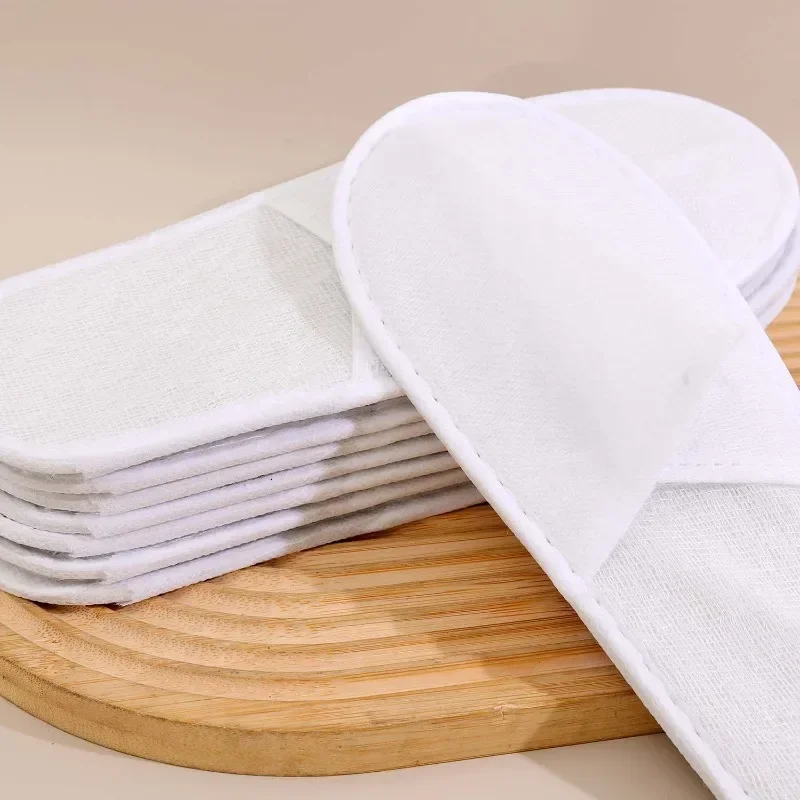 2/30pairs 2026 White Hotel Slipper Unisex Disposable Slippers for Home Guests Non-Slip Bathroom Spa Slippers Shoes for Men Women