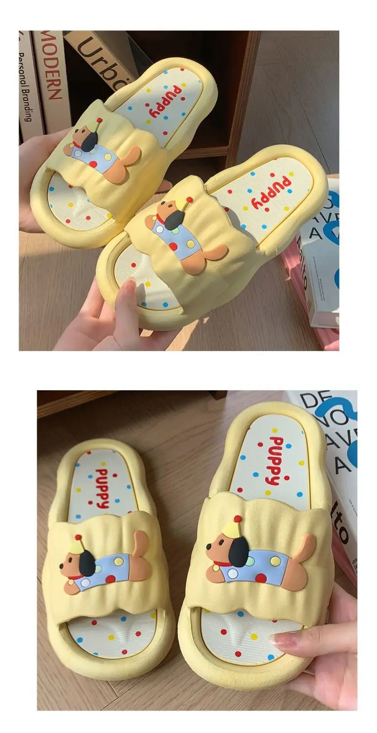 Cartoon Hot Dog Slippers for Women - Soft Anti-Slide Indoor/Outdoor Summer Sandals, Cute Couple Home Shoes