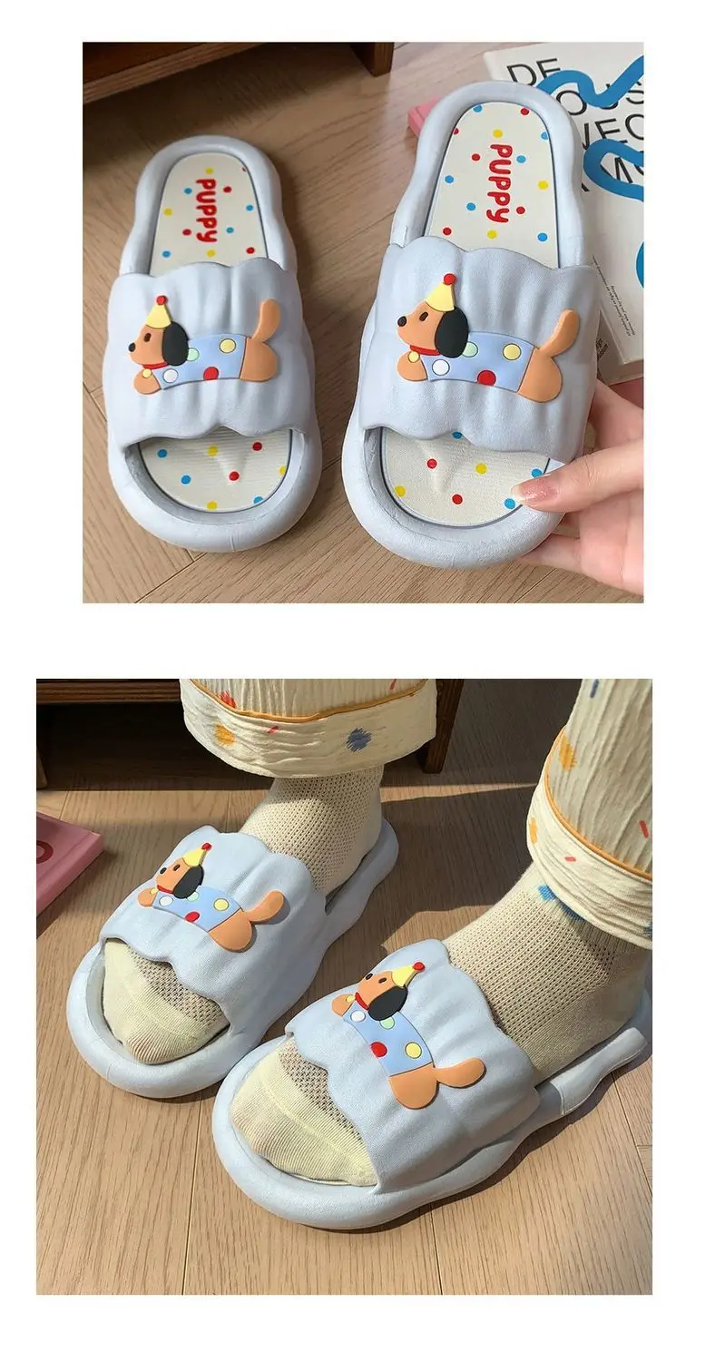 Cartoon Hot Dog Slippers for Women - Soft Anti-Slide Indoor/Outdoor Summer Sandals, Cute Couple Home Shoes