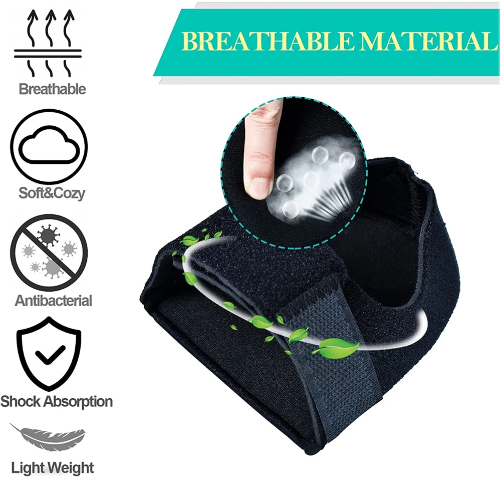 U-Shaped Silicone Gel Heel Cups, Plantar Fasciitis Foot Support for Heel Spur Pain Relief, Shock Absorbing Insoles for Men Women