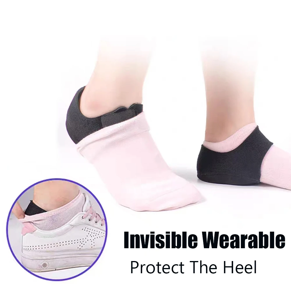 U-Shaped Silicone Gel Heel Cups, Plantar Fasciitis Foot Support for Heel Spur Pain Relief, Shock Absorbing Insoles for Men Women