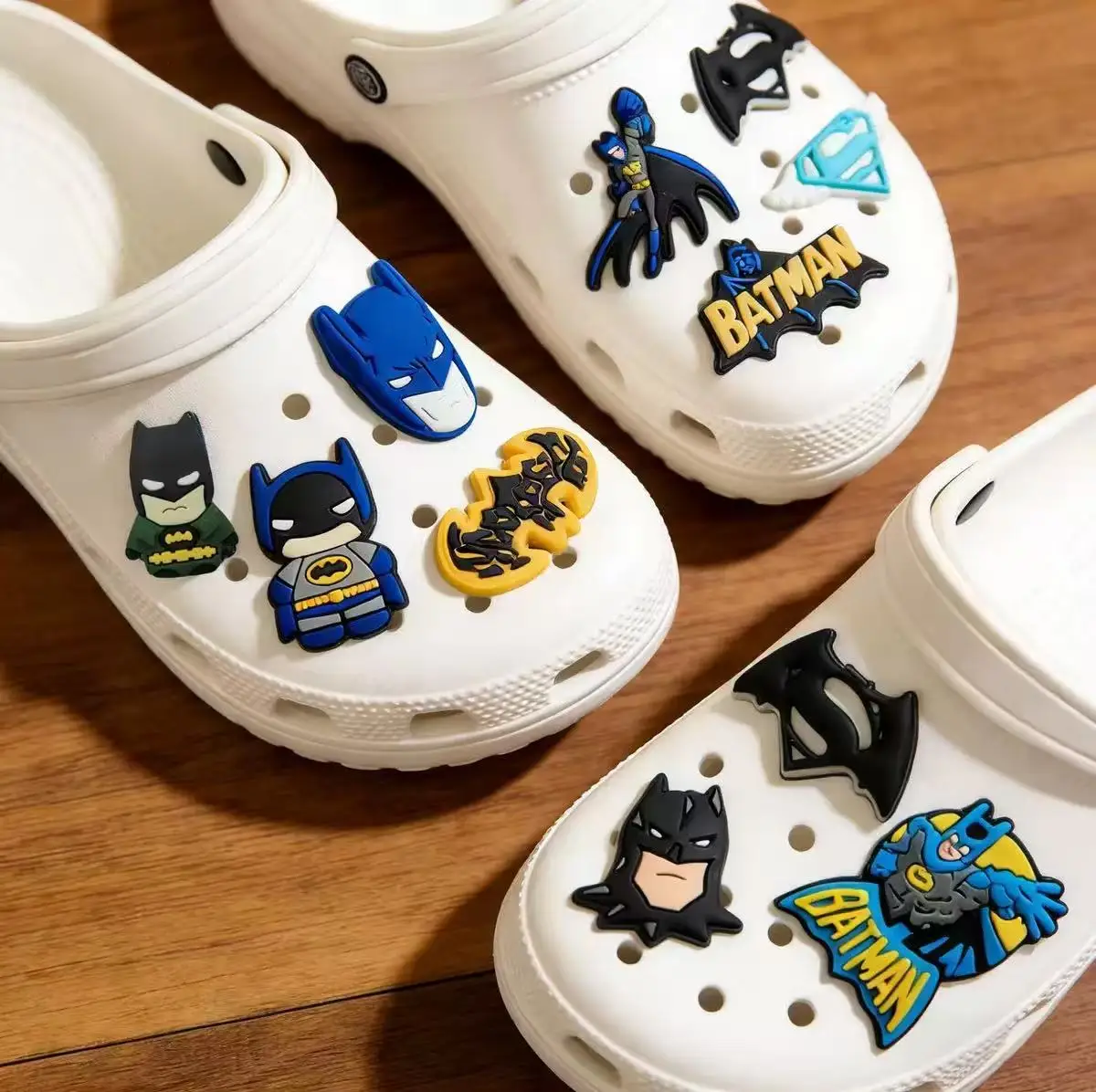 Mesuca Marvel Spider-Man, Batman 8-200pcs Shoe Charms For Sandals,Shoe Decoration Accessories Shoe Pins Great Gift For Men Wom