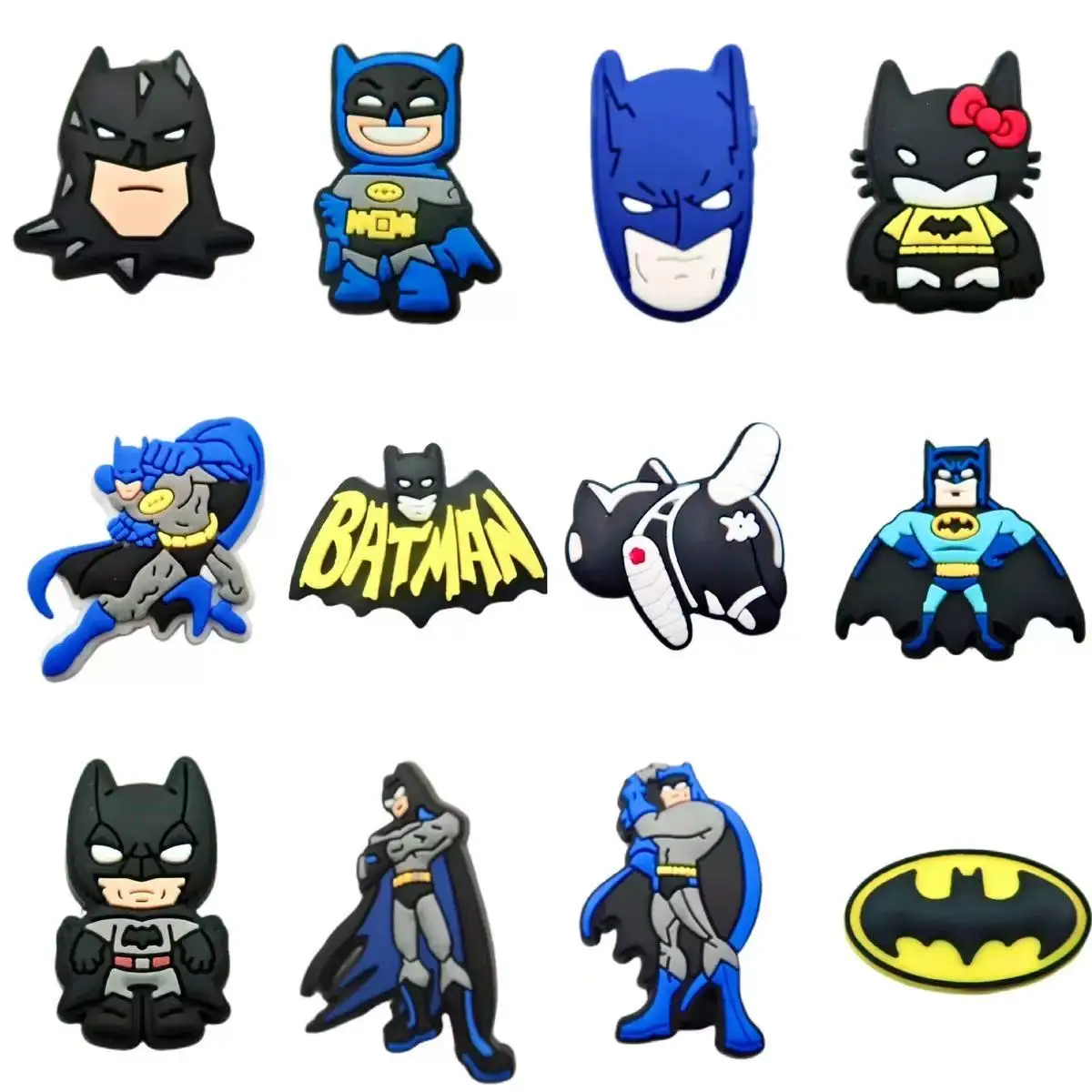 Mesuca Marvel Spider-Man, Batman 8-200pcs Shoe Charms For Sandals,Shoe Decoration Accessories Shoe Pins Great Gift For Men Wom