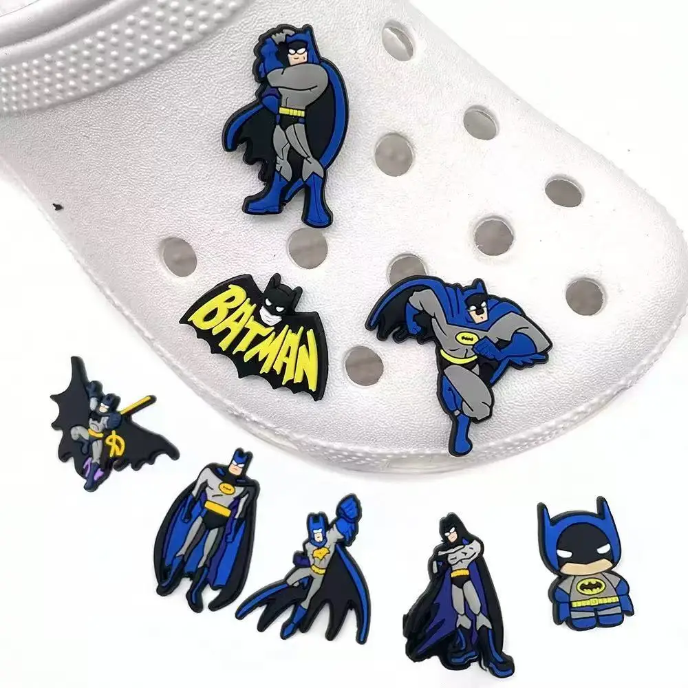 Mesuca Marvel Spider-Man, Batman 8-200pcs Shoe Charms For Sandals,Shoe Decoration Accessories Shoe Pins Great Gift For Men Wom