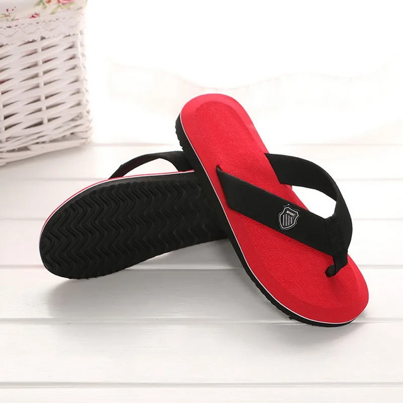 2025 Summer New Men's Flip Flops Indoor Outdoor Beach Sandals Thick Soft Sole Bathroom Slides Shoes Man Non-slip Home Slippers
