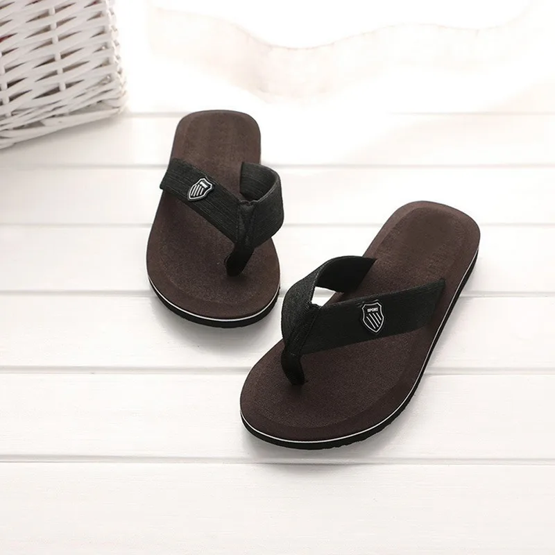 2025 Summer New Men's Flip Flops Indoor Outdoor Beach Sandals Thick Soft Sole Bathroom Slides Shoes Man Non-slip Home Slippers