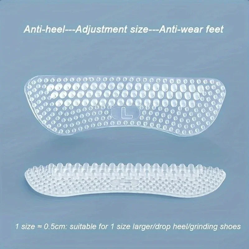 Upgrade Silicone Heel Stickers Heels Grips for Women Men Anti Slip Heel Cushions Non-Slip Inserts Pads Foot Heel Care Protector