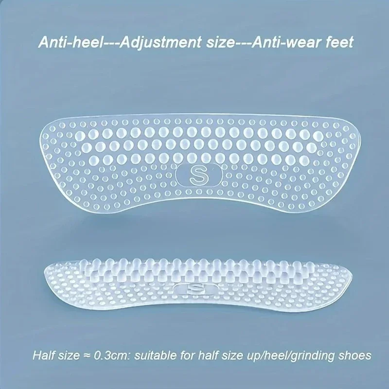 Upgrade Silicone Heel Stickers Heels Grips for Women Men Anti Slip Heel Cushions Non-Slip Inserts Pads Foot Heel Care Protector