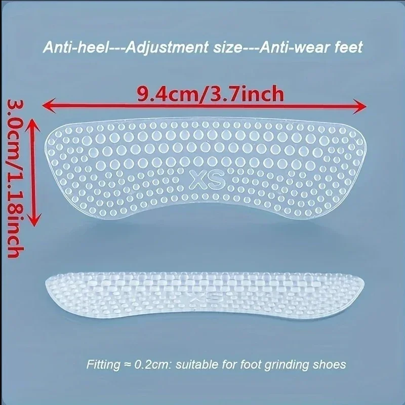 Upgrade Silicone Heel Stickers Heels Grips for Women Men Anti Slip Heel Cushions Non-Slip Inserts Pads Foot Heel Care Protector
