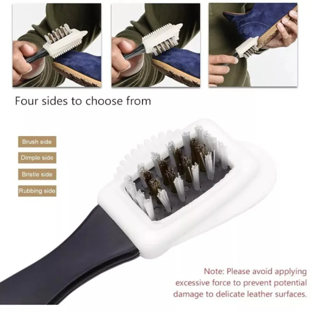 4Pcs/Set Stain Removal Suede Brush Kit With Eraser Cleaning Tool Home Use Nubuck Brushes Kit Boots Cleaning Cloth for Shoes