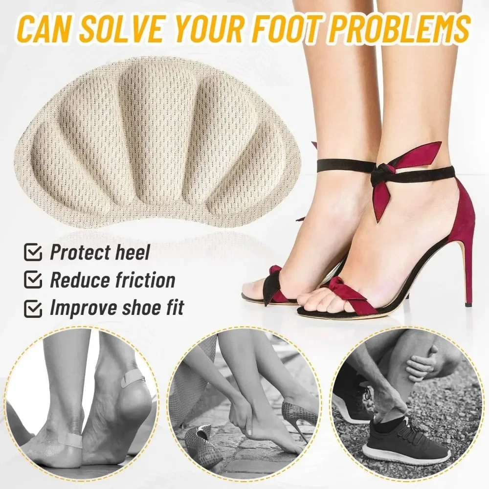 1/4Pairs Heel Stickers Insoles Patch Anti-Pain Pads Heel Care Heel Protector Antiwear Feet Soft Pad Relief Anti-wear Cushions