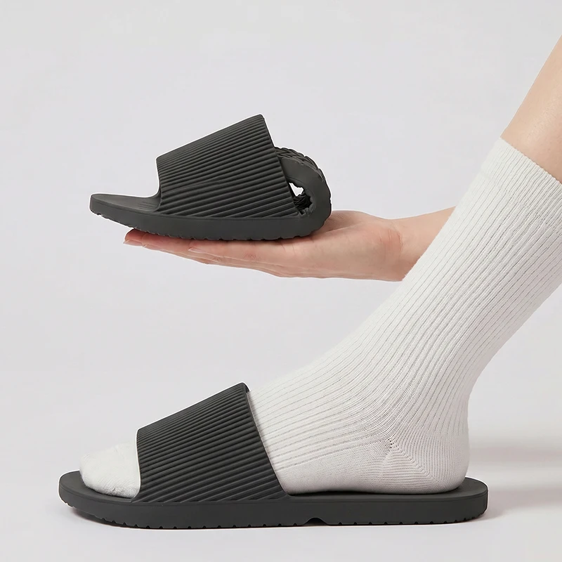 Soft Foldable Slippers for Women EVA Portable Travel Indoor Bathroom Massage Sandals Summer Unisex Non Slip Flat Home Shoes