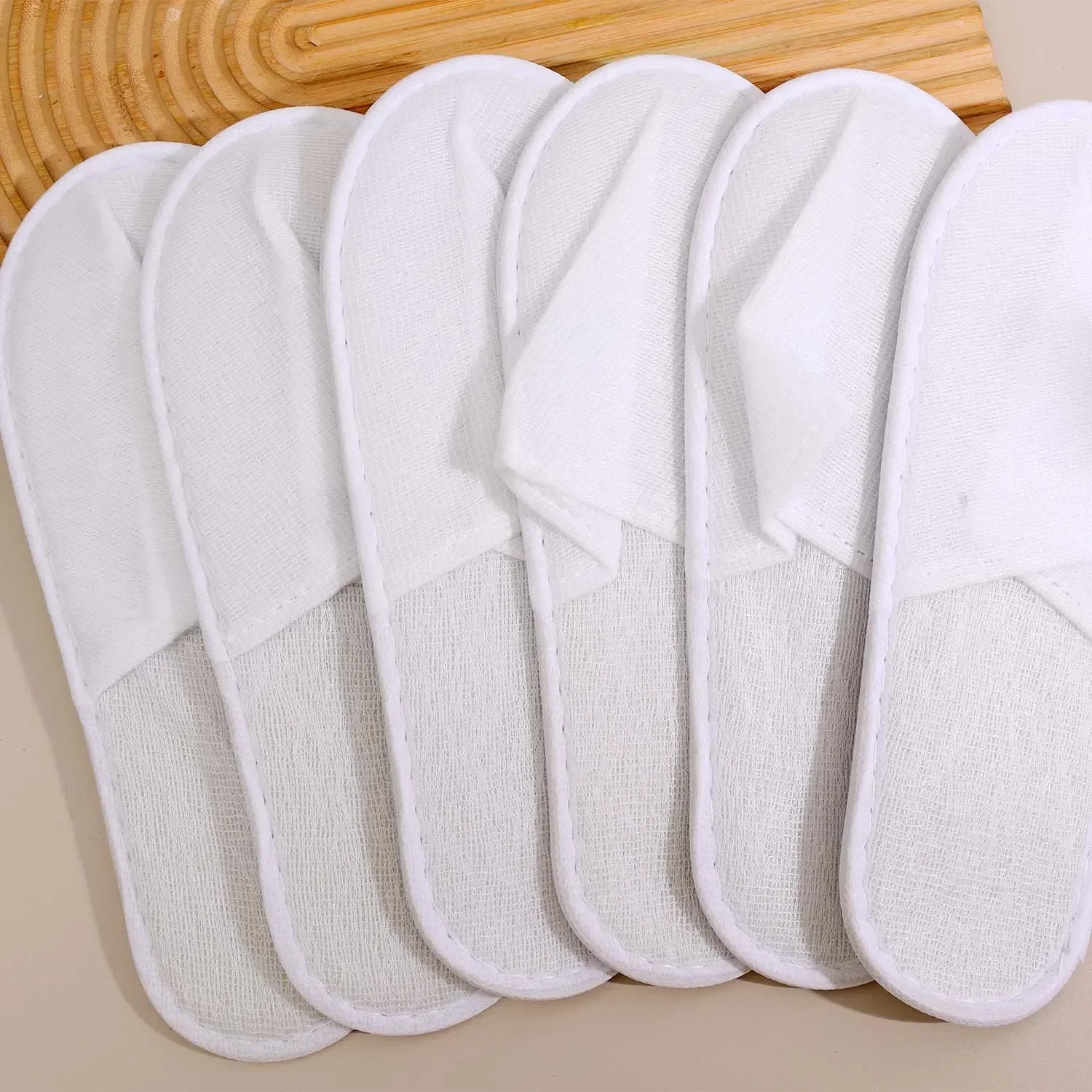 2-30pairs Unisex White Disposable Slippers for Guest Non Slip Hotel Slippers Spa Slippers Bulk Indoor Slipper for Women Men