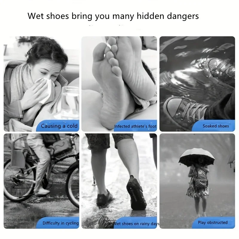 10/20/30pcs Rainy disposable shoe covers, transparent plastic outdoor thick wear-resistant waterproof isolation foot covers