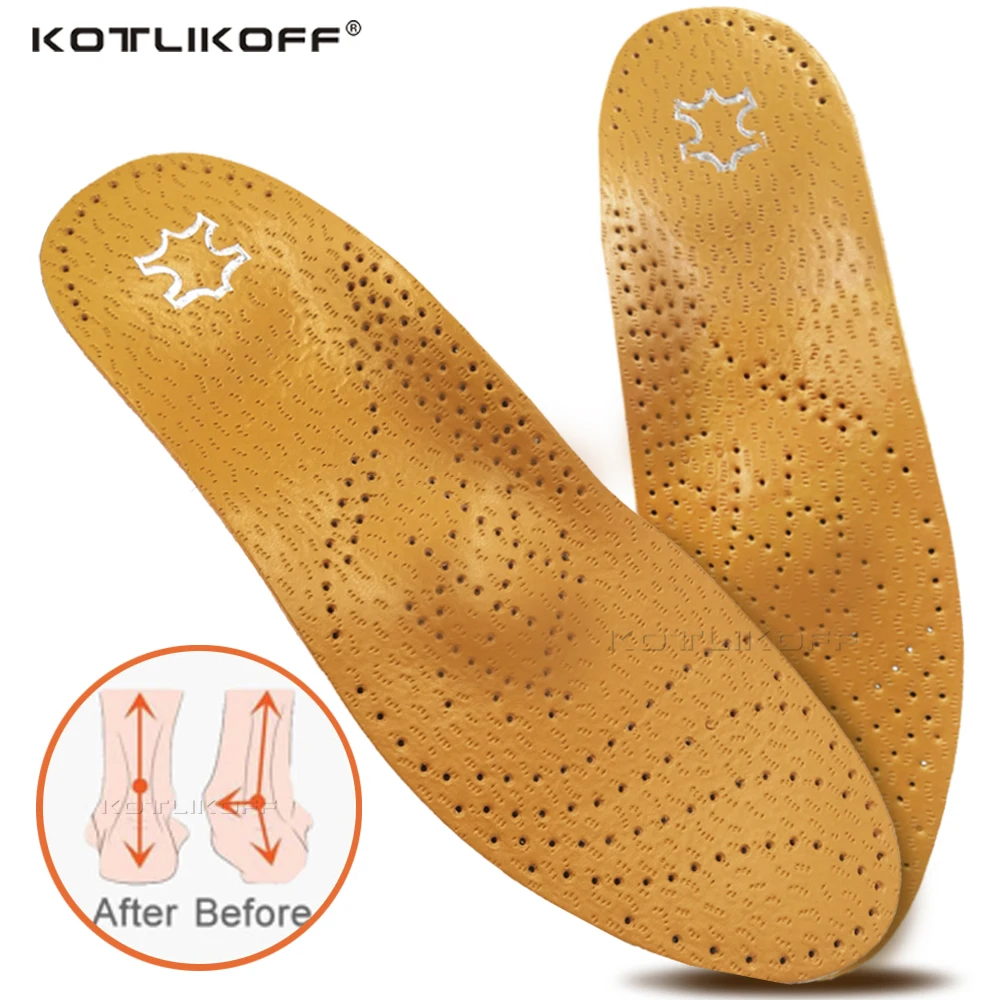 Best Insole For Shoes Leather Orthotic Insoles Flat Feet High Arch Support Orthopedic Shoes Sole Fit In O/X Leg Corrected Insert