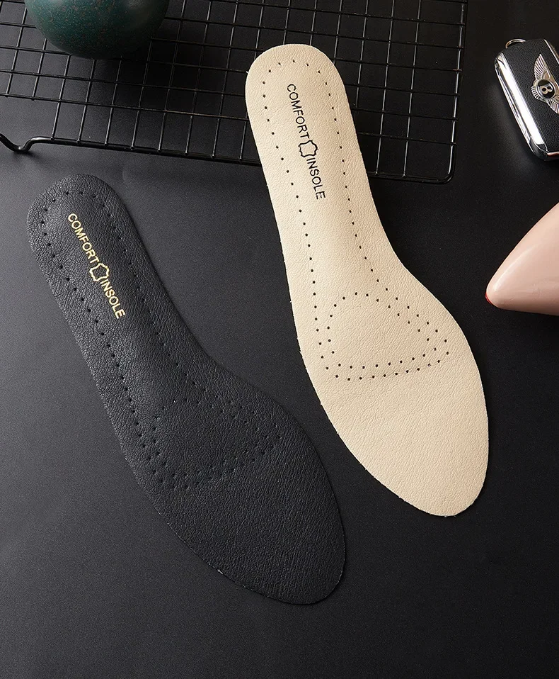 Leather Women Shoes Insoles Soft Non-slip Shoe Pads Comfort Arch Support Insole for Feet Plantar Fasciitis Relief Shoe Inserts