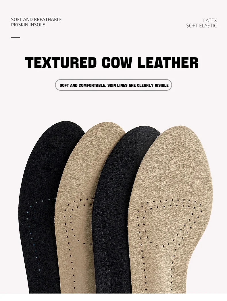 Leather Women Shoes Insoles Soft Non-slip Shoe Pads Comfort Arch Support Insole for Feet Plantar Fasciitis Relief Shoe Inserts