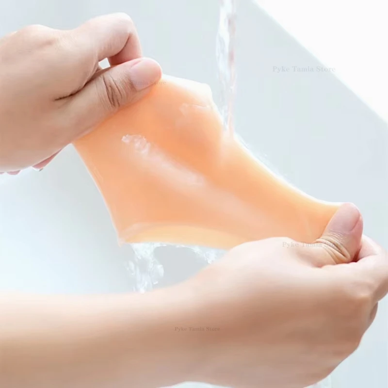 Silicone Heel Protector Men Women Relief Plantar Fasciitis Inserts Heel Pads Moisturizing Relief for Blister Cracked Foot Care