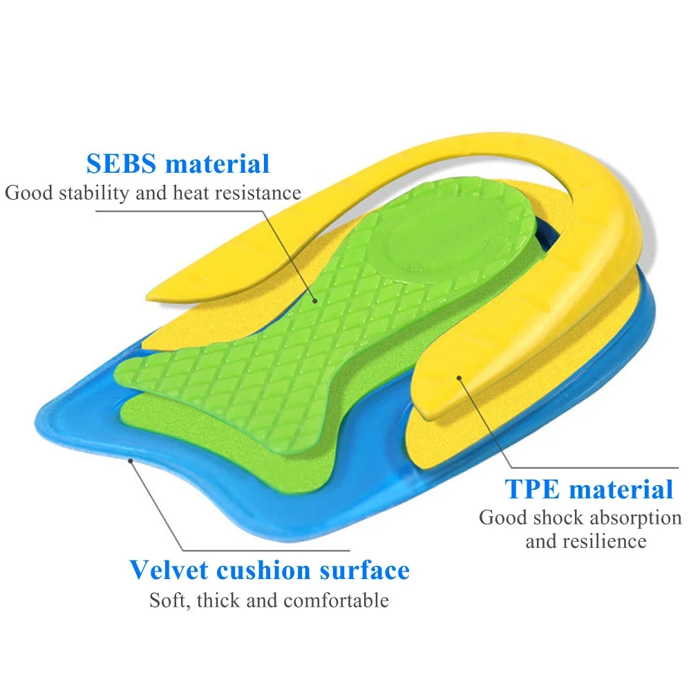 Silicone Gel Insoles for Heel Spurs Fascitis Plantar Pain Relief Treatment Inserts Heel Cup Cushion Height Increase Shoe Insoles