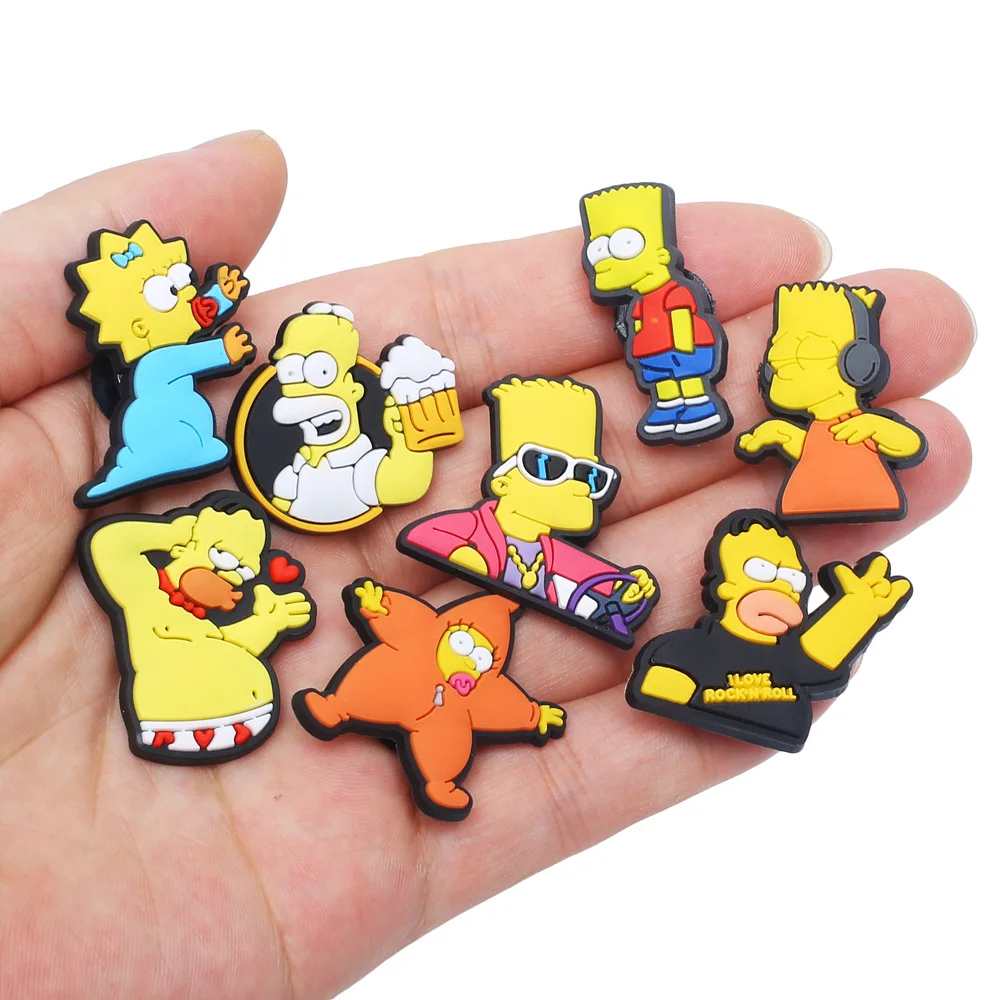 Mixing 9-100pcs Casual Cartoon Shoe Charms For Sandals, Shoe Decoration Accessories Shoe Pins Great Gift For Men Women