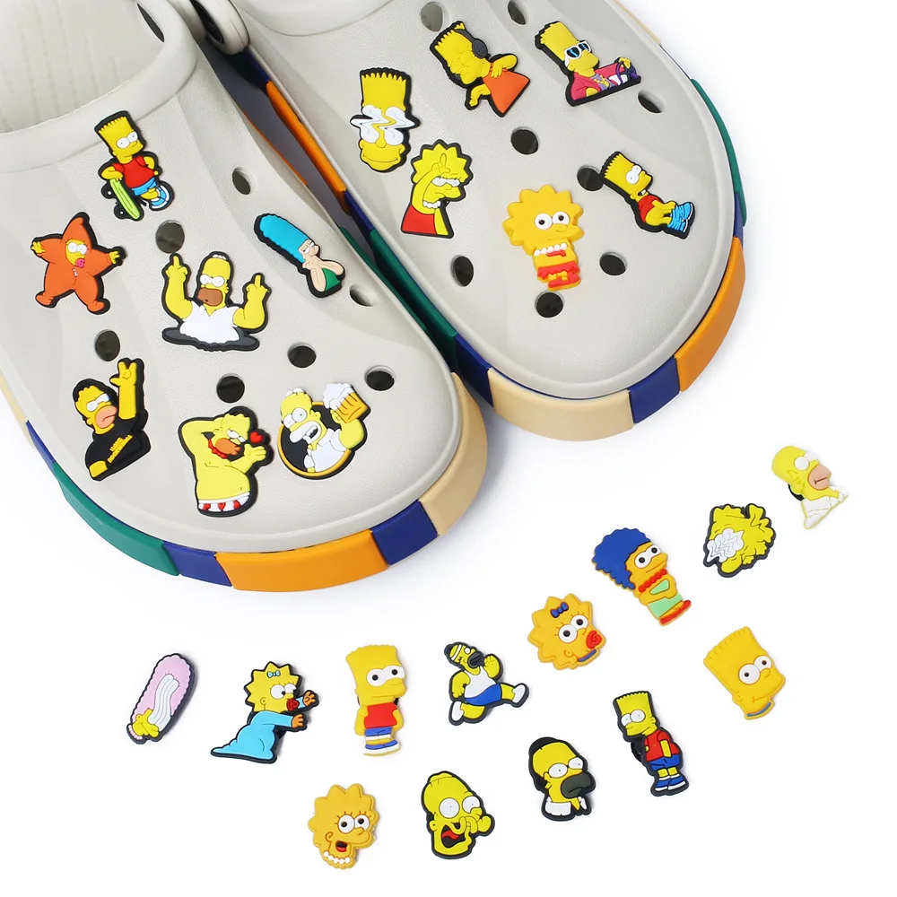 Mixing 9-100pcs Casual Cartoon Shoe Charms For Sandals, Shoe Decoration Accessories Shoe Pins Great Gift For Men Women