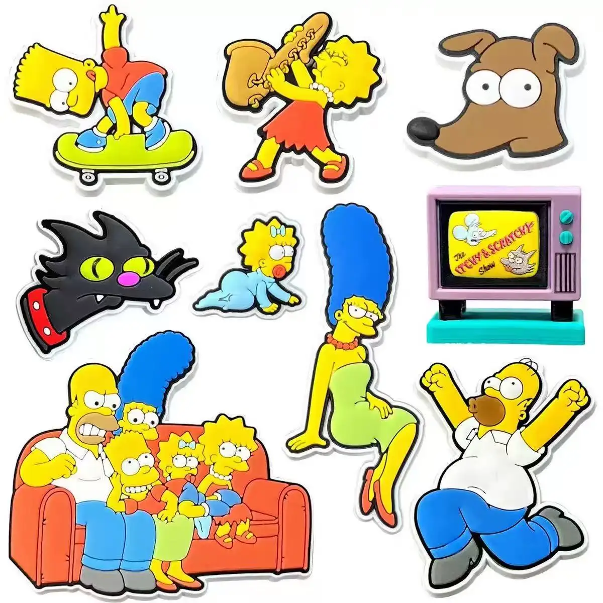 Mixing 9-100pcs Casual Cartoon Shoe Charms For Sandals, Shoe Decoration Accessories Shoe Pins Great Gift For Men Women