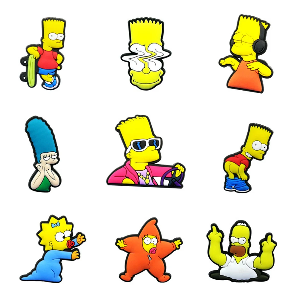 Mixing 9-100pcs Casual Cartoon Shoe Charms For Sandals, Shoe Decoration Accessories Shoe Pins Great Gift For Men Women