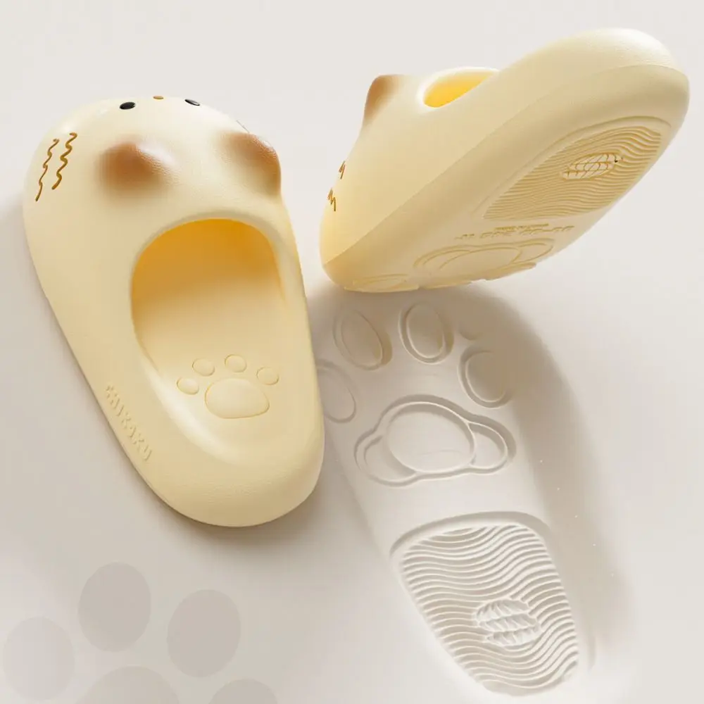 New Waterproof Cat Slippers Anti Slip Bottom Cat Paw Cat Paw Slippers Closed Toe Soft Bottom Kitty Mules Spring Summer