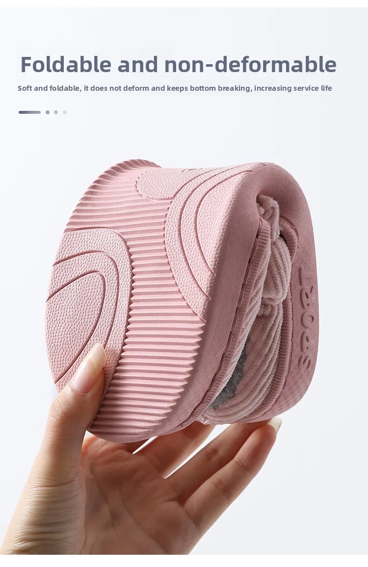 Cotton Slippers Women's Home Autumn and Winter Home Indoor Warm Couple Plush Home Non-Slip Thick-Soled Confinement Shoes Winter