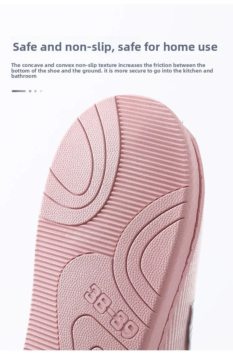 Cotton Slippers Women's Home Autumn and Winter Home Indoor Warm Couple Plush Home Non-Slip Thick-Soled Confinement Shoes Winter