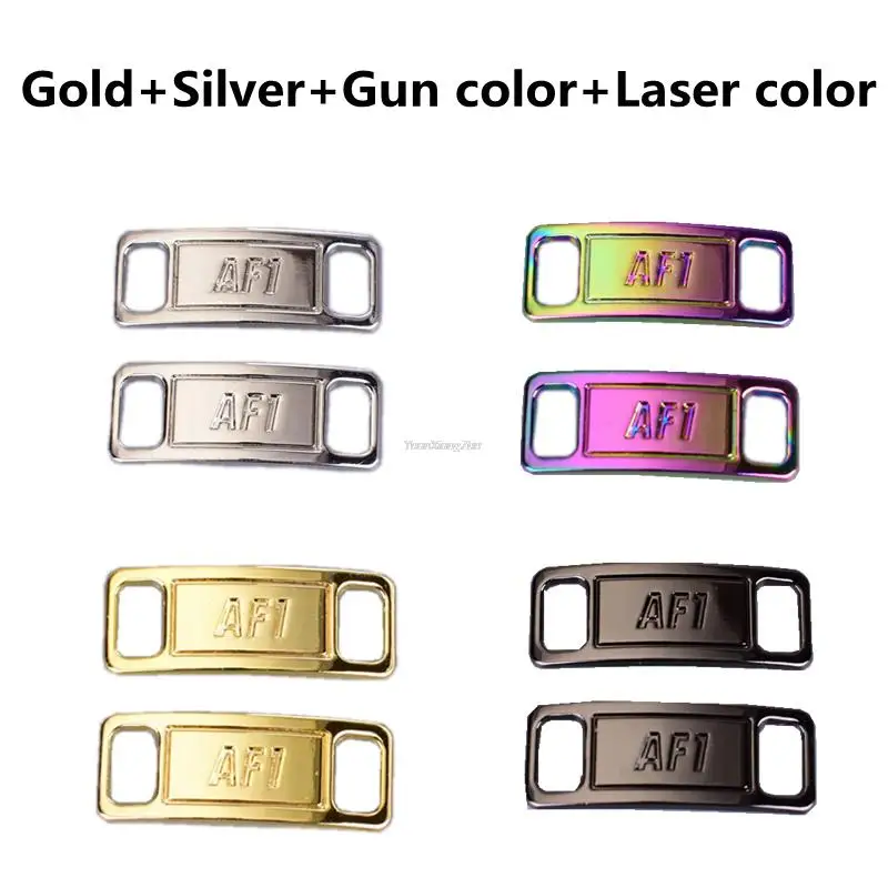 8PCS AF1 Diamond Shoe Charms Fashion Laces Buckle Quality Metal Shoelaces Decorations Chapa Air Force Shoes Accessories one