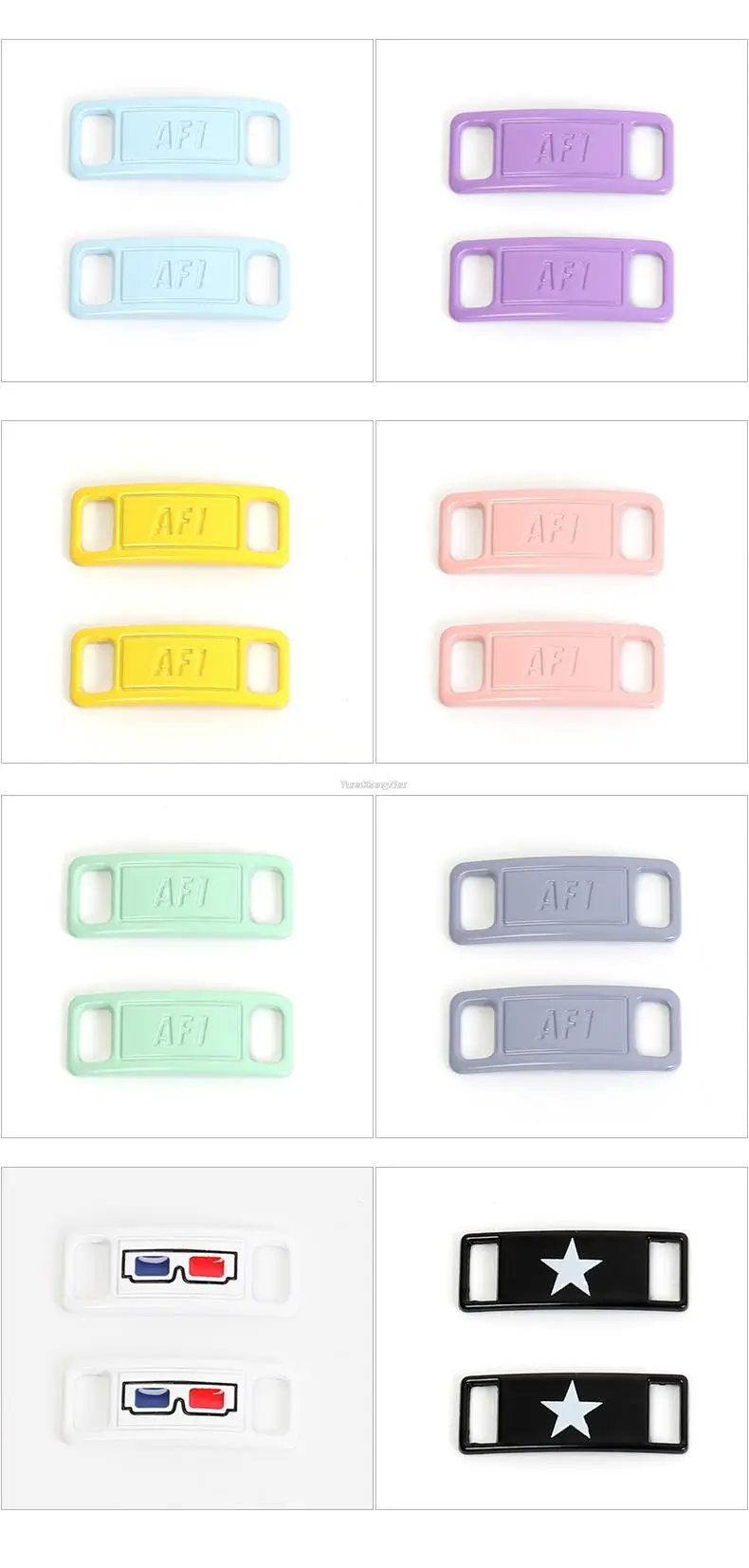 8PCS AF1 Diamond Shoe Charms Fashion Laces Buckle Quality Metal Shoelaces Decorations Chapa Air Force Shoes Accessories one