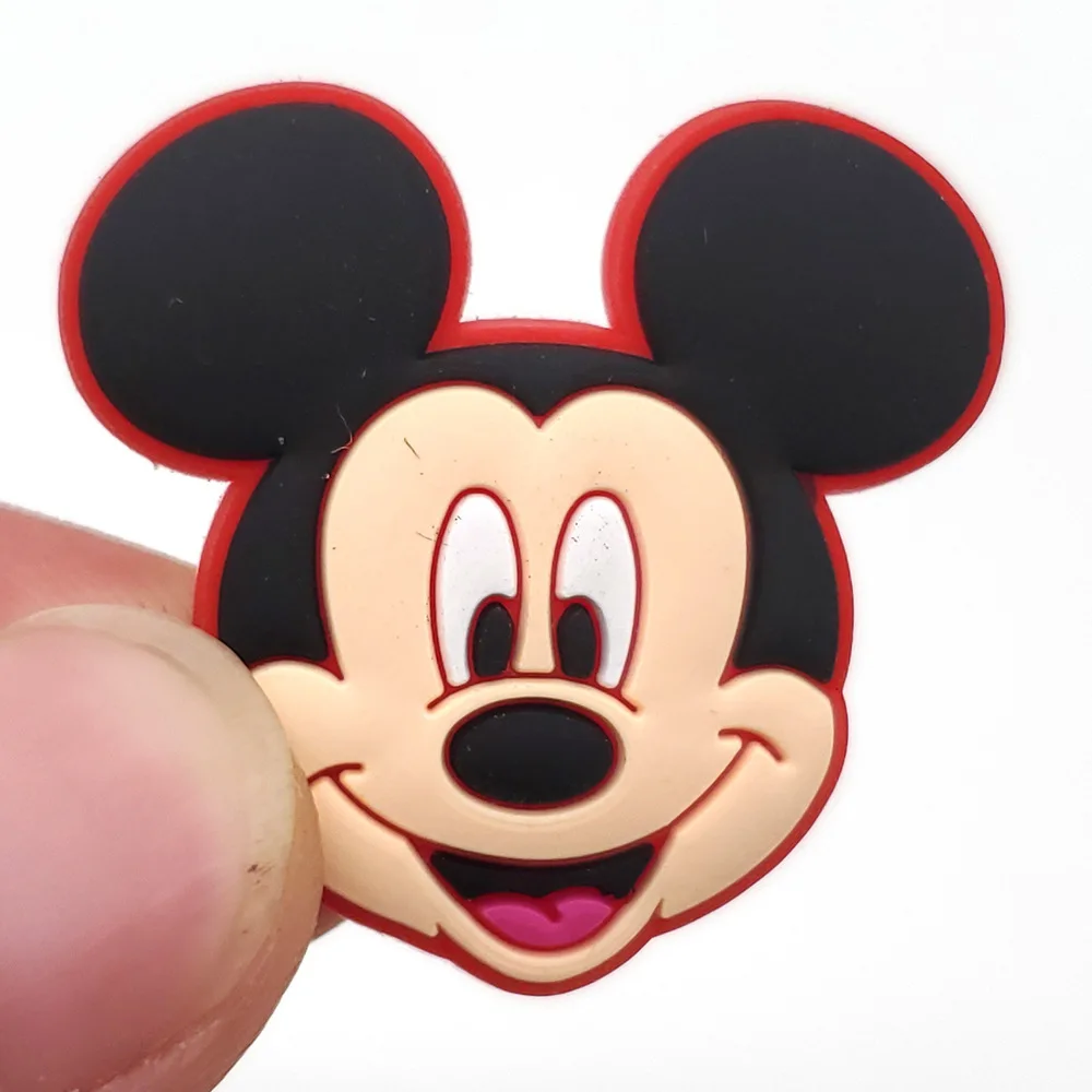 8Pcs Cute Mickey Minnie Donald PVC Shoe Charms Cartoon Cupcake Pattern Detachable Clog Shoe DIY Decor Accessories