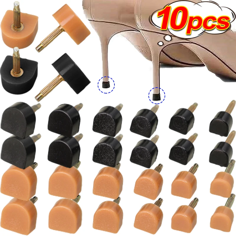 10pcs Heel Repair Tips Pins Shoes Tips Taps Dowel Lifts Replacement Shoe Repair Heel Stoppers Protectors Shoe Accessories