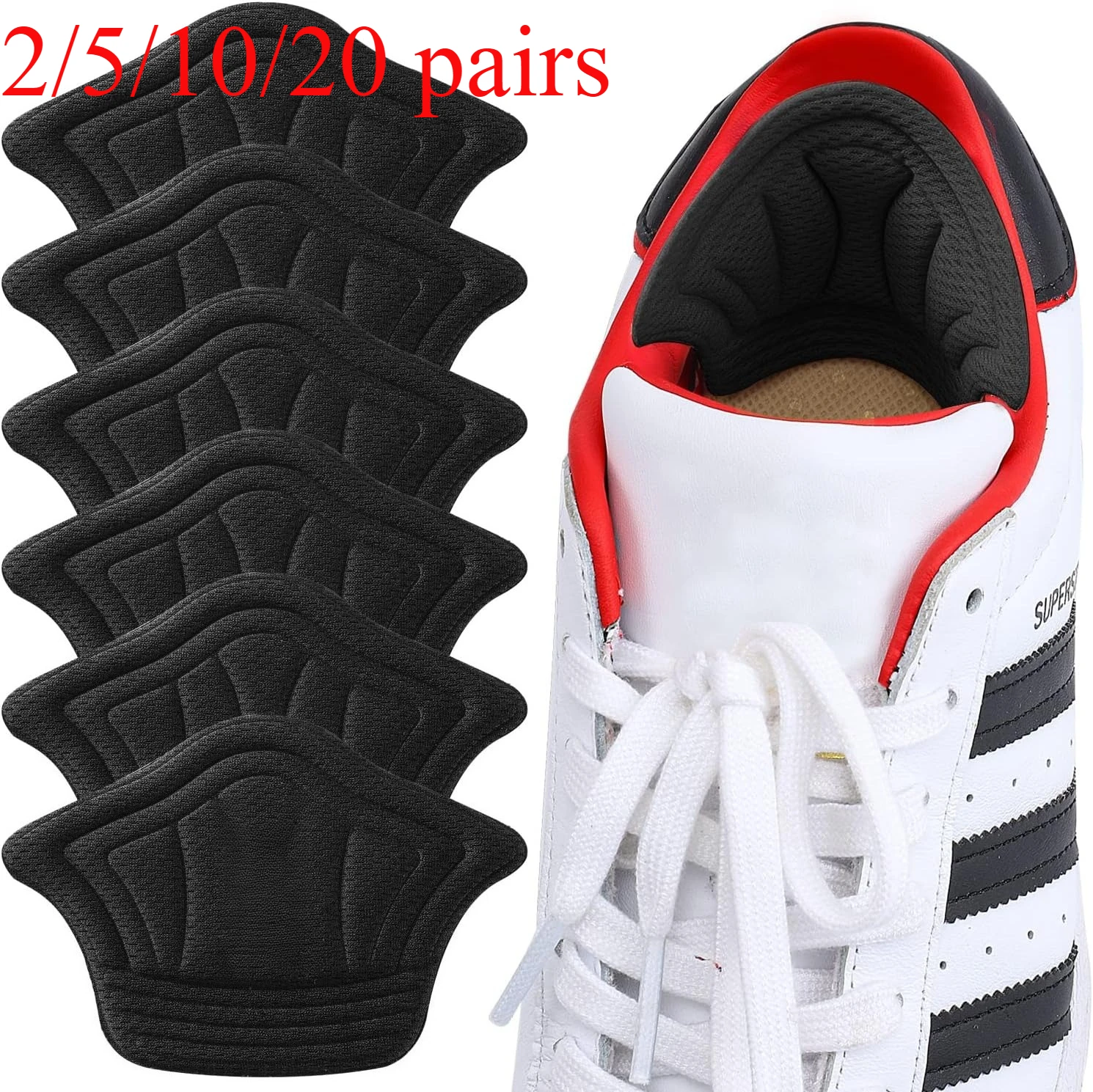 1/3/5Pairs Insoles For Shoes Patch Heel Pads Sport Winter Shoes Pads Back Sticker Adjustable Patches for Sneakers Cushion Insert