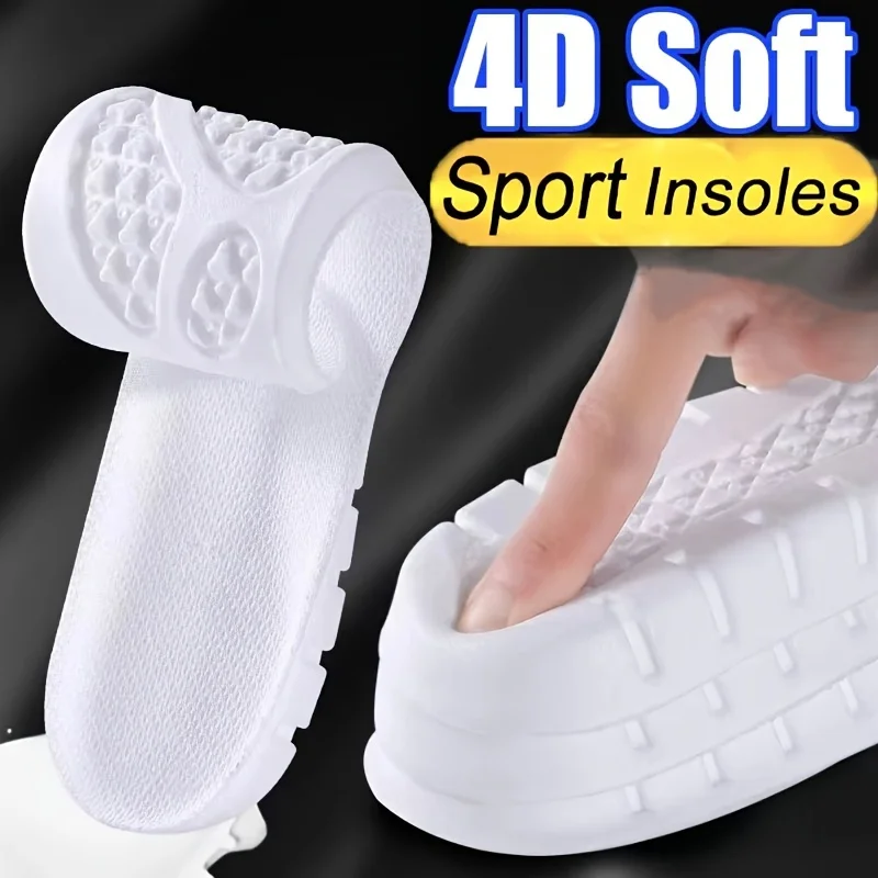 1 Pair New White Invisible Height Increase Insoles EVA Soft Light Shoes Sole Pad for Men Women
