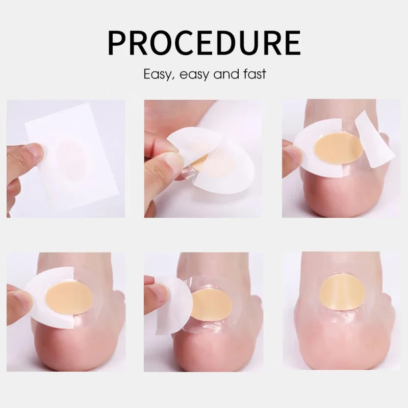 10-100pcs Gel Heel Protection Foot Patches Adhesive Blister Pads Hydrocolloid Heel Liner Shoes Stickers Pain Plaster Foot Care