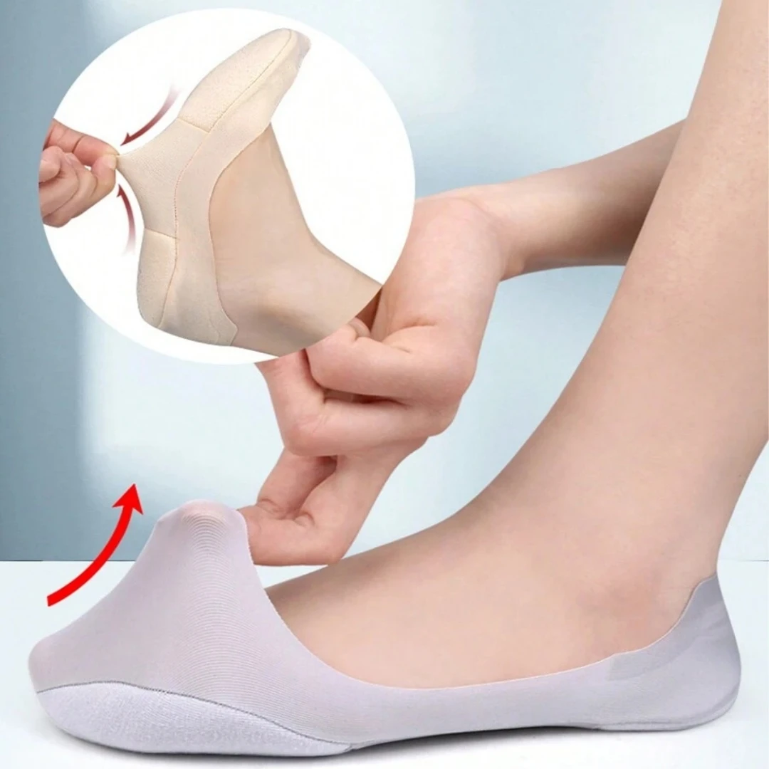 Women's 3D Anti-Slip Low-Cut Boat Socks,Comfortable Invisible Liner Boat Socks, Soft Sponge Cushioning Shock Absorption