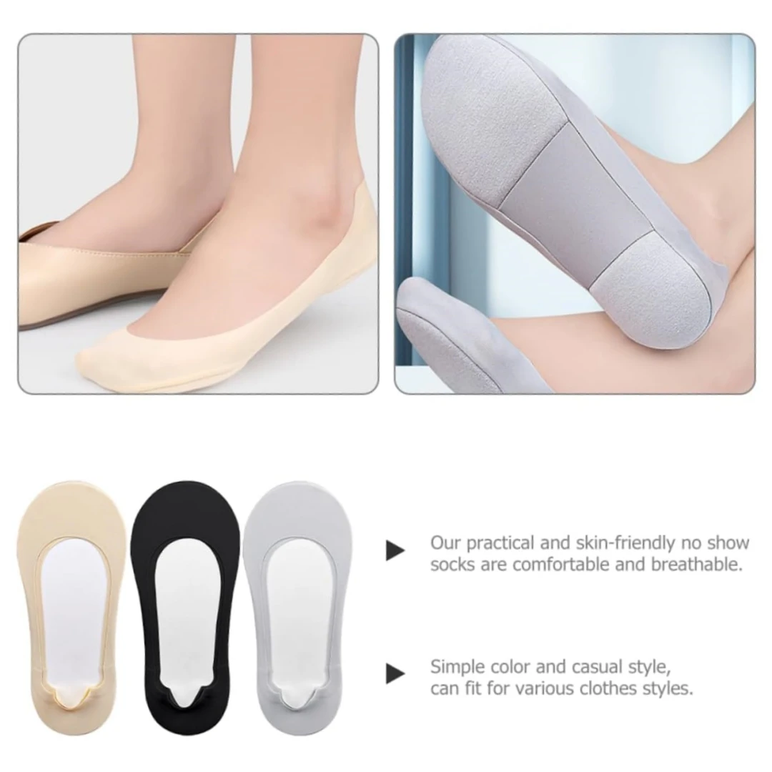 Women's 3D Anti-Slip Low-Cut Boat Socks,Comfortable Invisible Liner Boat Socks, Soft Sponge Cushioning Shock Absorption