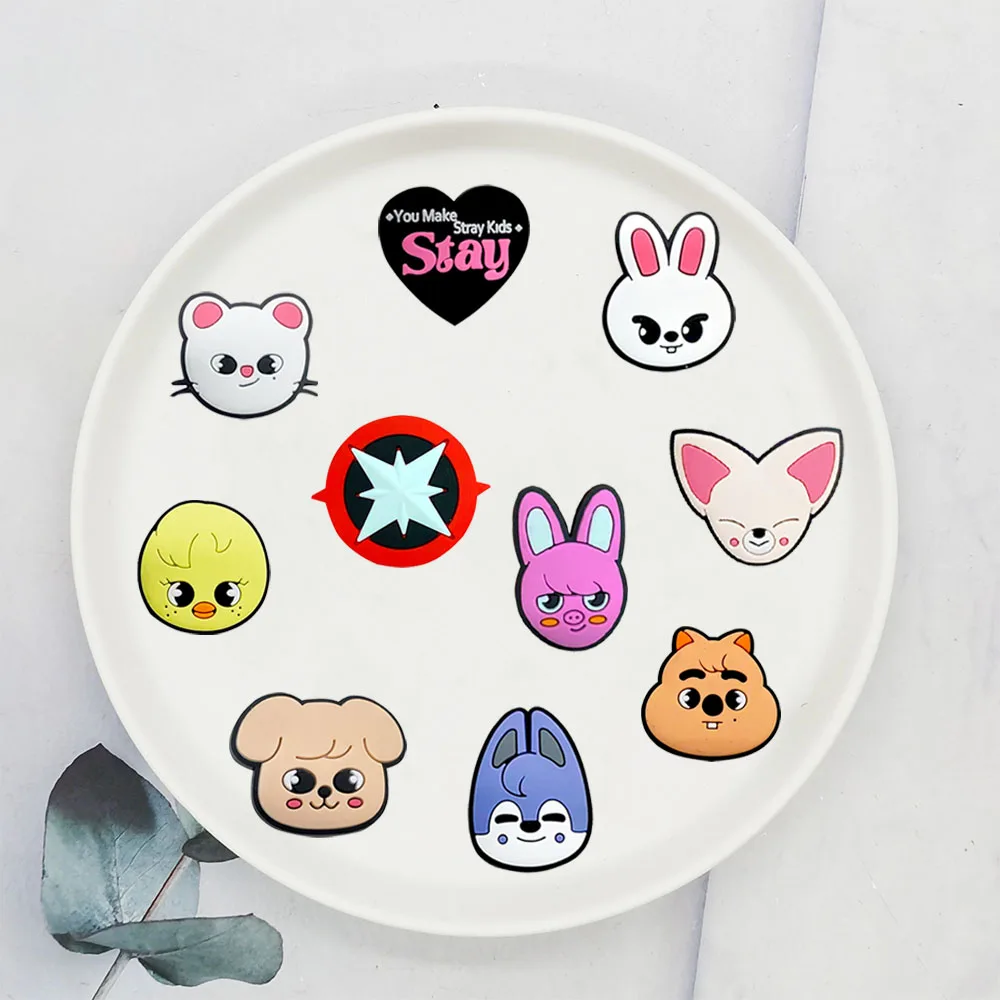 1-10pcs Hot Toys Cartoon Cute Small Animal Series PVC Shoe Accessories DIY Creativity Sandal Wristbands Party Decorations