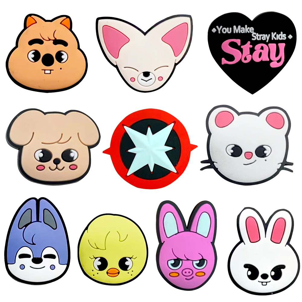 1-10pcs Hot Toys Cartoon Cute Small Animal Series PVC Shoe Accessories DIY Creativity Sandal Wristbands Party Decorations