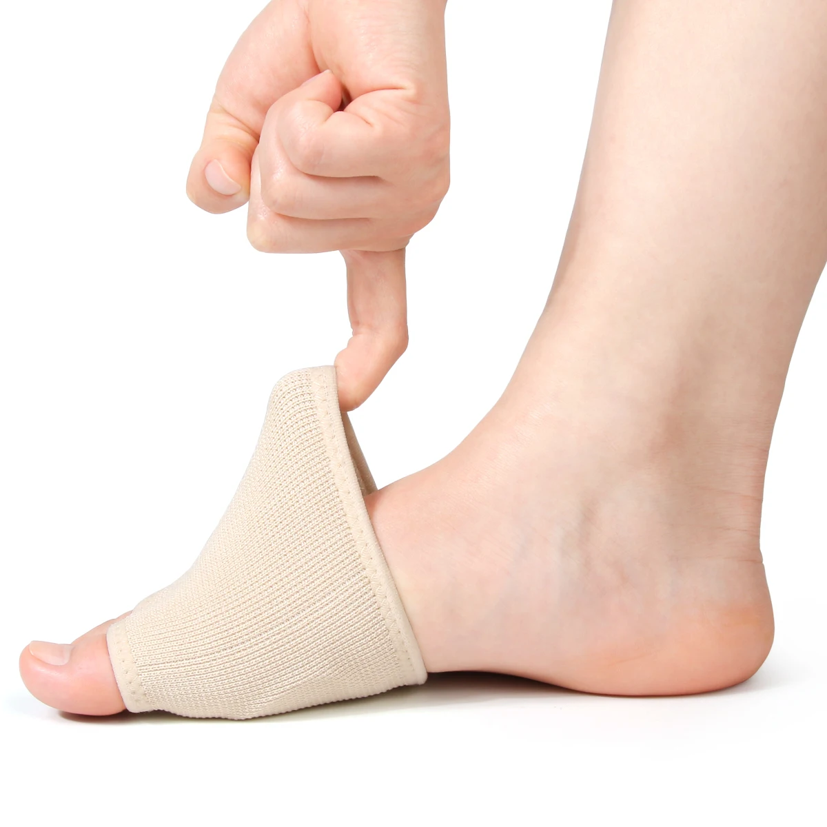 Silicone Gel Metatarsal Pads for Men and Women, Fabric Sleeve Forefoot Cushion Toe Separators for Metatarsalgia & Sesamoiditis
