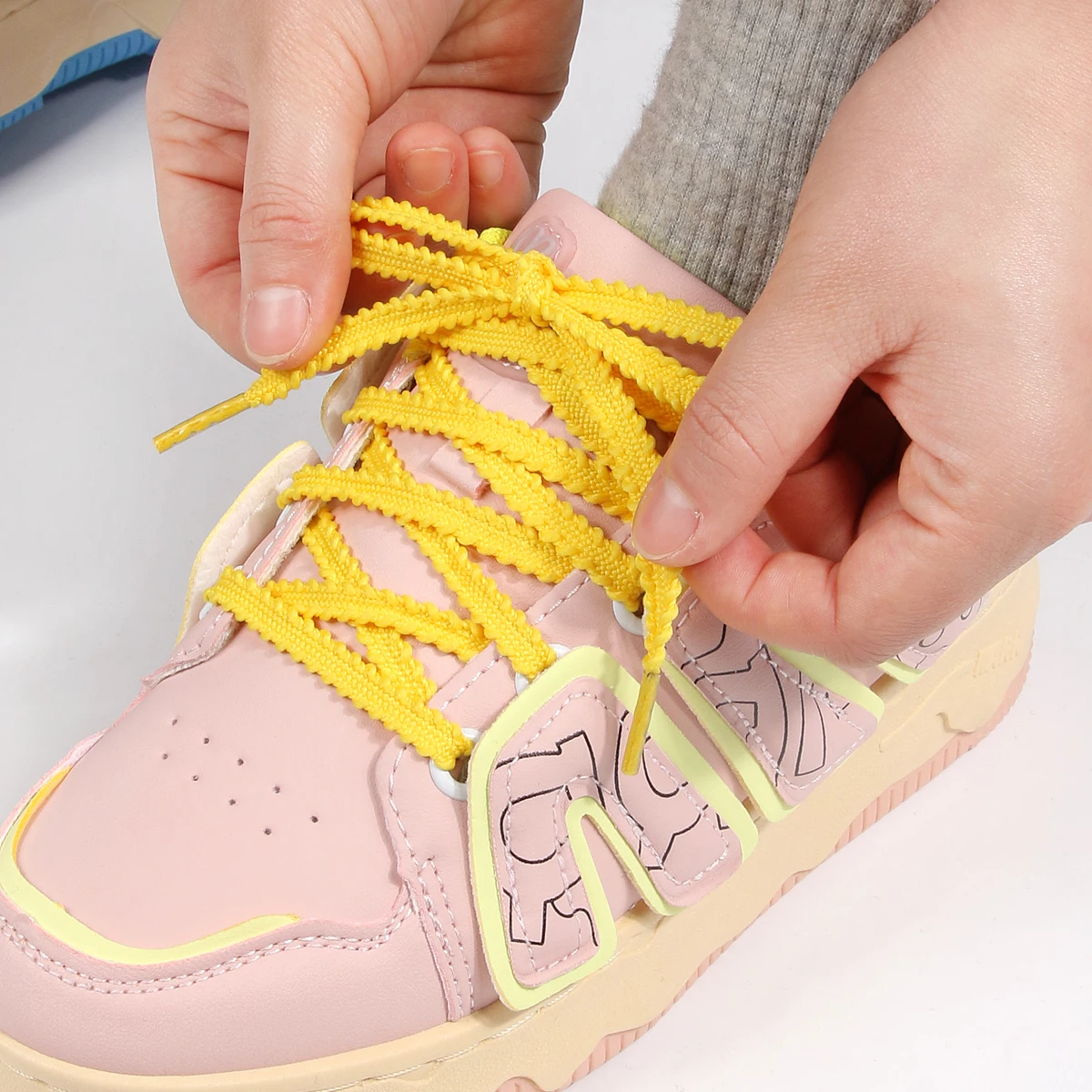 New Casual Sneakers Tennis Flat Shoelaces Fashion Rope Shoelace for Shoes Solid Color Flat Woven Laces Shoes Accessories
