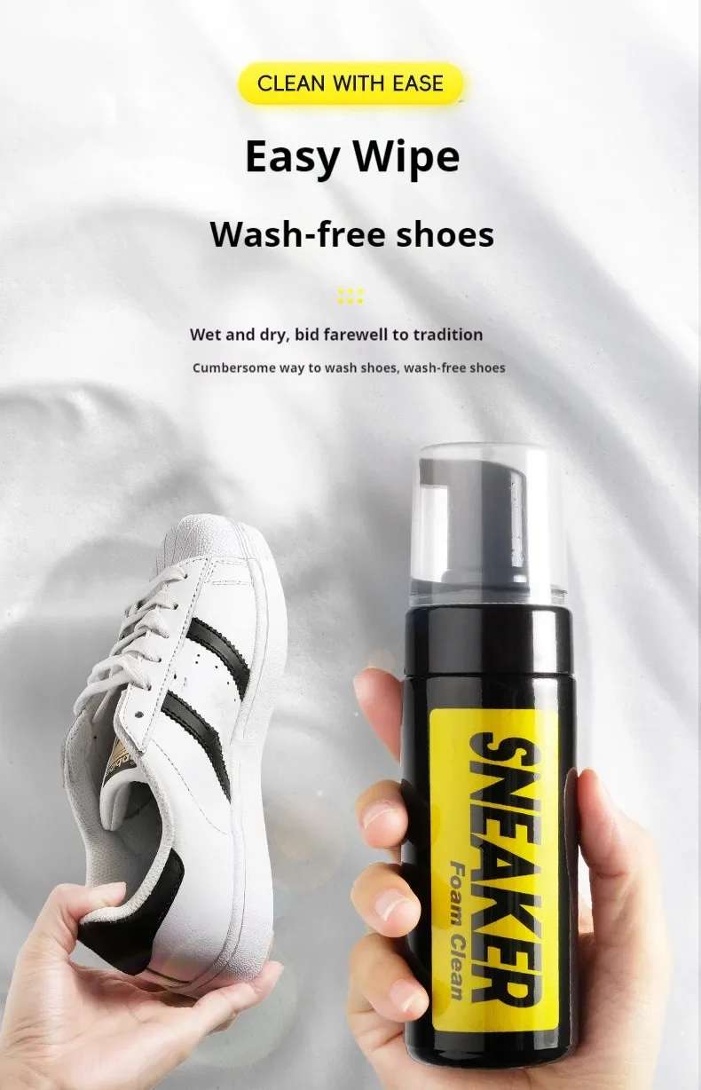 Boot Shoe Fresheners Shoes Cleaner Suit Foam Dry Cleaning 150ML Water-Free Foam Sneakers Cleaning Shoe Brush White Shoe Suede