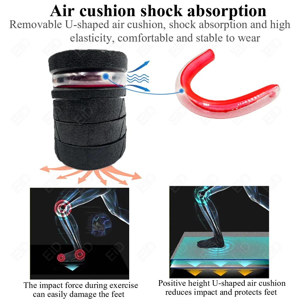 EiD 3-9cm Height Increase Insole Cushion Height Lift Adjustable Cut Shoe Heel Insert Taller shockarch Support Absorbant Foot Pad